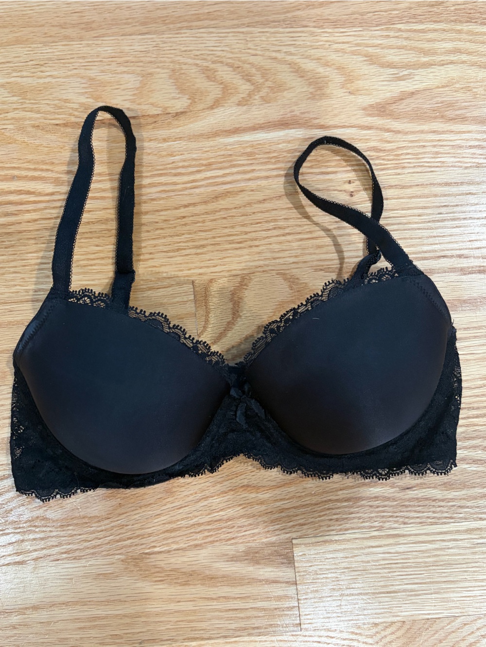 Victoria's Secret Black dream angel Demi Lace Bra 32D